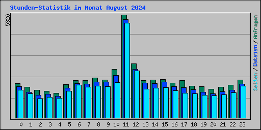 Stunden-Statistik im Monat August 2024